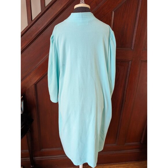 Vintage Vanity Fair XXL Light Blue Robe With Quilted Collar - Picture 6 of 11